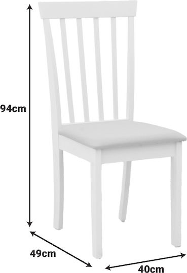 Houston Dining Room Wooden Chair White Shade 40x49x94cm