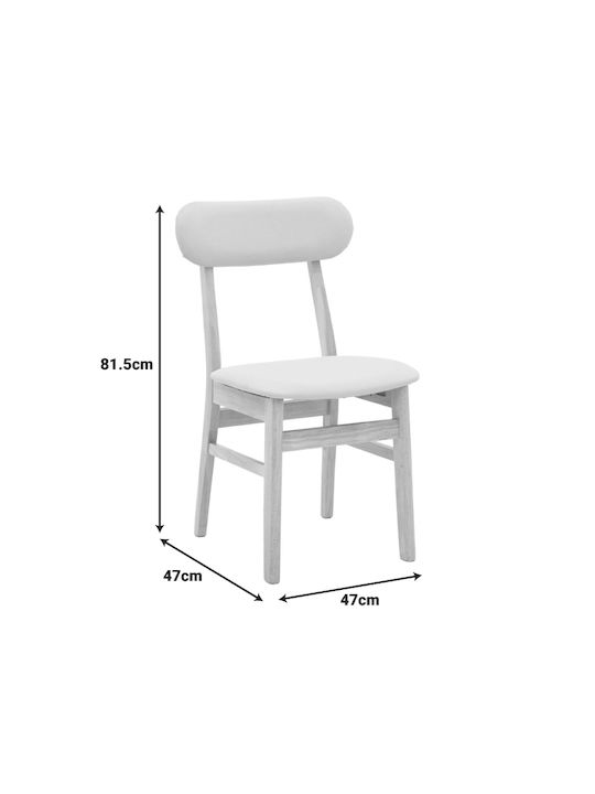 Gaborn Dining Room Wooden Chair Natural-beige 47x47x81.5cm
