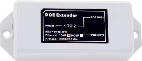 E-zy.net 1t2prie 1 2 10/100μ PoE-Adapter Extender Switch 48V 802.3af