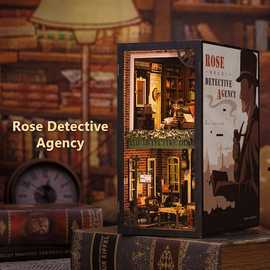 Cutebee Book Nook Kit DIY Rose Detective Agency 322pcs + LED Light