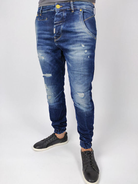 Men's Jeans Pants with Slim Fit Blue