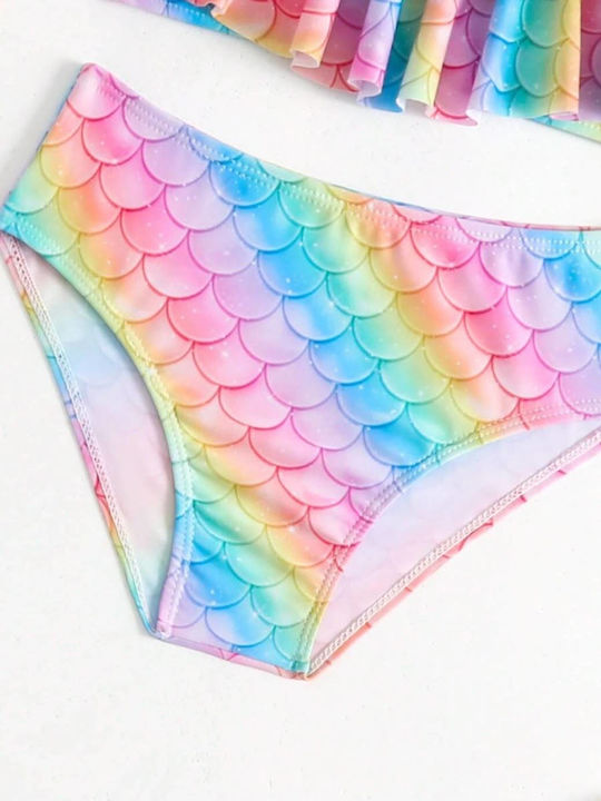 iEFiEL Costum de baie pentru copii Bikini Rainbow