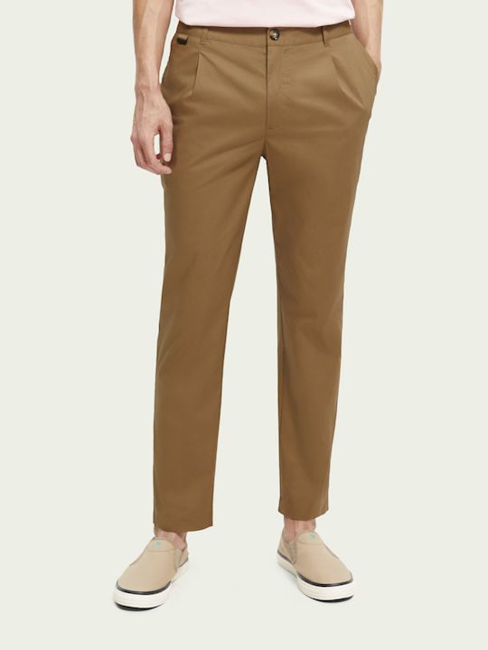 Blake Παντελόνι Chino Ελαστικό σε Κανονική Εφαρμογή Χακί