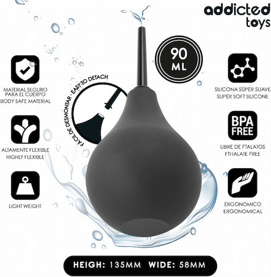 Addicted Toys Travel Πρωκτικό Ντους Small Μαύρο