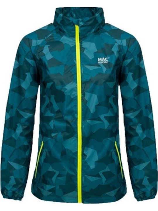 Jacket Waterproof Teal Camo