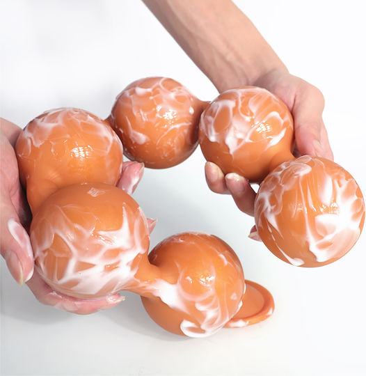 Anus Butt Plug Suction Golden L 38cm