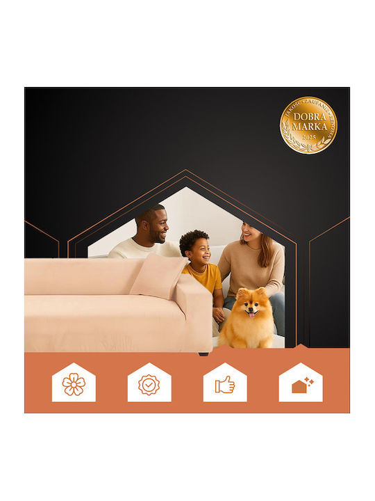 Ruhhy Waterproof Elastic Cover for Corner Sofa Beige 45x45cm 1pcs