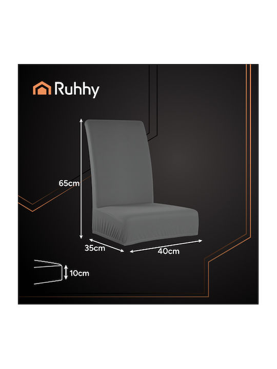 Ruhhy Elastic Cover for Chair Gray 65x40cm 6pcs