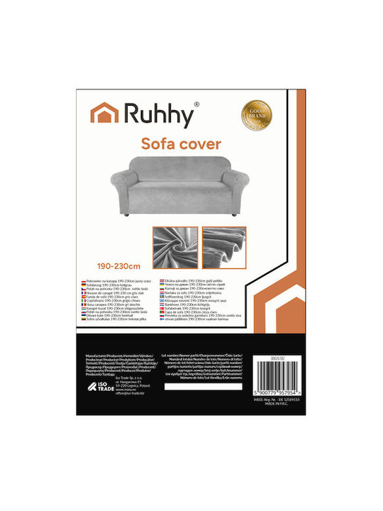 Ruhhy Waterproof Elastic Cover for Corner Sofa Gray 45x45cm 1pcs