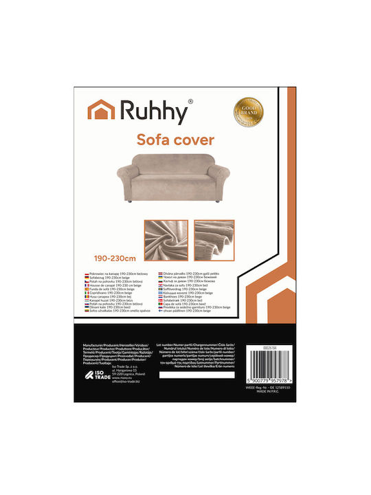 Ruhhy Waterproof Elastic Cover for Corner Sofa Beige 45x45cm 1pcs