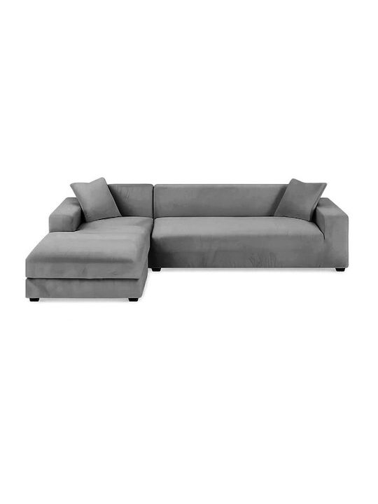 Ruhhy Waterproof Elastic Cover for Corner Sofa Gray 45x45cm 1pcs