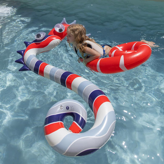 Flamingueo Kids' Inflatable Ride On for Sea Blue 130x73.5cm
