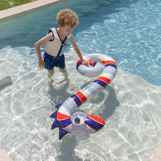 Flamingueo Kids' Inflatable Ride On for Sea Blue 130x73.5cm