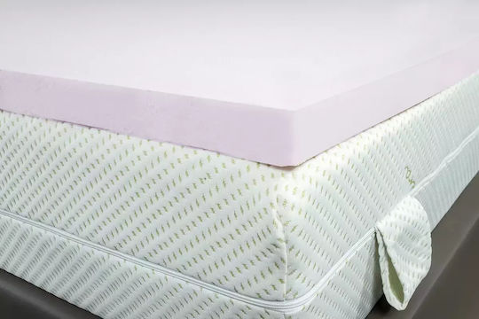 Alpha Foam Matratzentopper Halb-Doppel Schaumstoff Mit Aloe Vera & Abnehmbarer Bezug 110x200x5cm