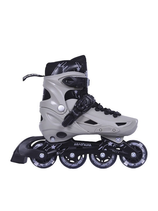 Αθλοπαιδιά Inline Αυξομειούμενα Rollers Γκρι 2 σε 1 Ενηλίκων/Παιδικά