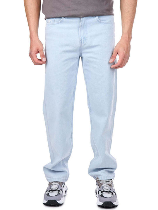 Ανδρικό Παντελόνι Τζιν με Loose Baggy Εφαρμογή Bleached Blue
