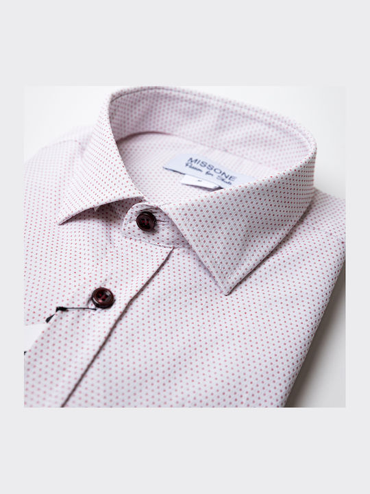 Micro-Pattern Red Shirt Missone
