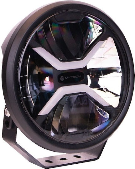 M-tech Round Driving Light Black Series LED 12-48V 80W 5,700K 11,000lm 220mm Mtech 1 Piece Wlbc177/mt