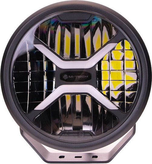 M-tech Round Driving Light Black Series LED 12-48V 80W 5,700K 11,000lm 220mm Mtech 1 Piece Wlbc177/mt