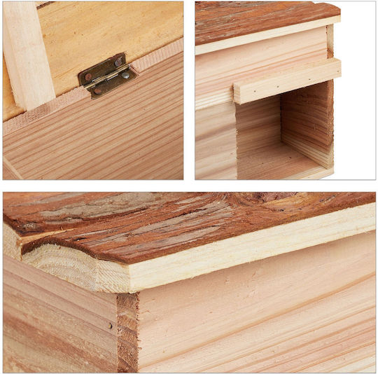 Hedgehog House Floor Made Wood 21 X 40 X 30 Cm