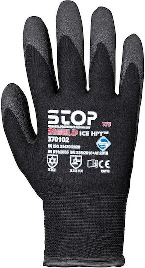 STOP Shield Ice Hpt Mănuși de Lucru pentru iarnă Negre PVC 1buc