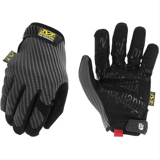 Mechanix Wear The Original Carbon Edition Gloves for Work Black Synthetic Leather 1pcs