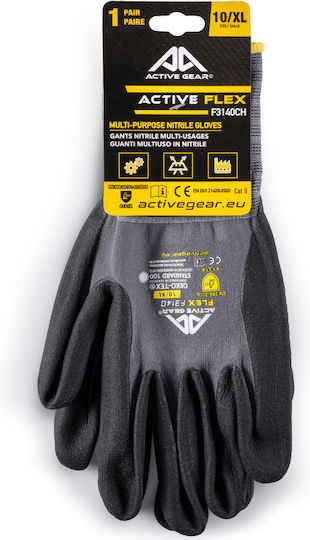 Active Flex F3140 Gloves for Work Gray Nitrile 1pcs