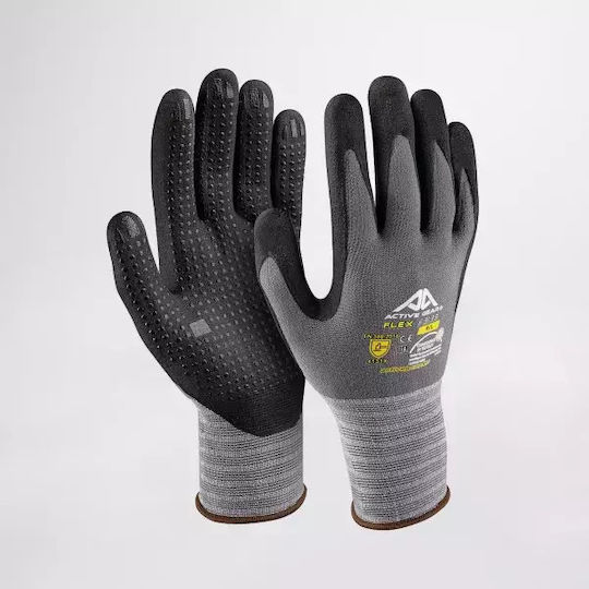 Active Flex F3140 Gloves for Work Gray Nitrile 1pcs