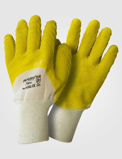 Galaxy Petra Gloves for Work Yellow Latex 1pcs