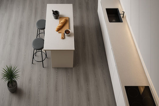 Newplan Set Plastic Floor Vinyl Gluedown 55 LVT with 15 Strips