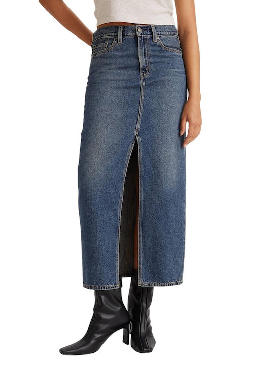 Τζιν Midi Φούστα Dark Indigo