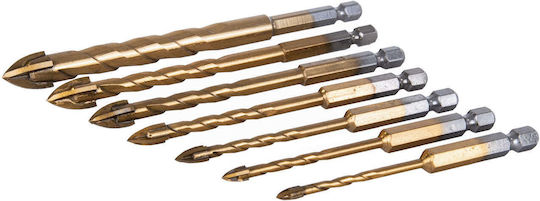 Set Burghie pentru Sticlă și Ceramică 7 Piese Geko G39700