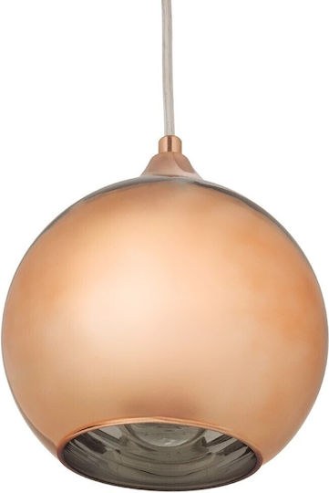 GloboStar Candela Copper Ball Pendant Ceiling Light with E27 Socket 15x15x13cm