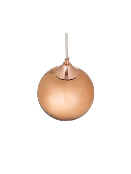 GloboStar Candela Κρεμαστό Φωτιστικό Χάλκινο με Ντουί E27 15εκ.