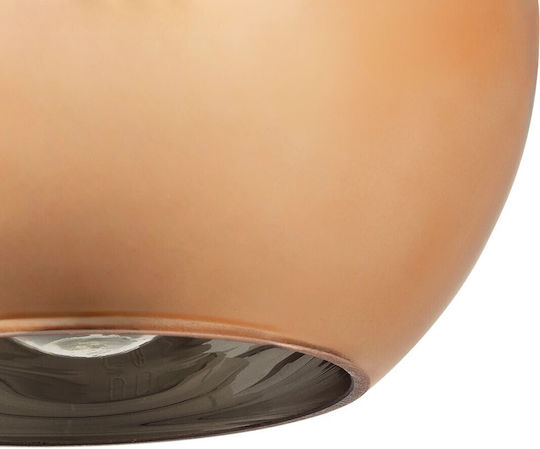 GloboStar Candela Copper Ball Pendant Ceiling Light with E27 Socket 15x15x13cm