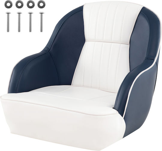 Costway Comfortable Boat Chair Waterproof PVC Leather 59x55x51 Cm Np12447bl