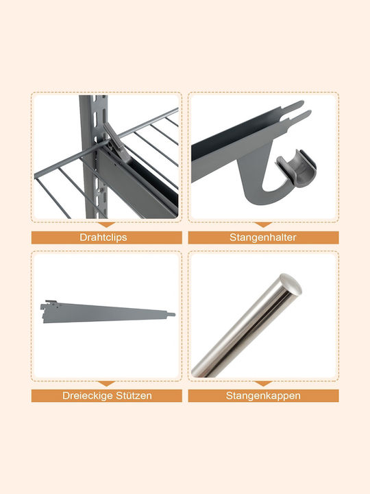 Costway Kleiderständer Gray