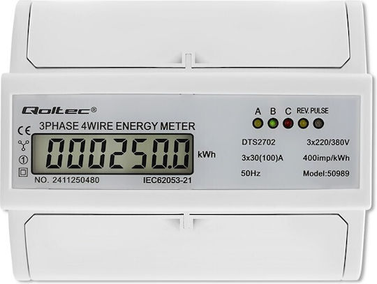 Qoltec Qoltec Elektrische Messgeräte Digital Schiene Dreiphasig