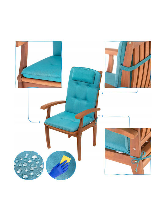 Garden Chair Cushion with Backrest Blue