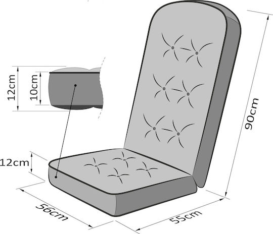 Garden Chair Cushions Black