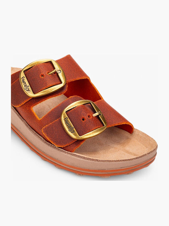 Despoina Leather Women's Flat Sandals Anatomic Tile