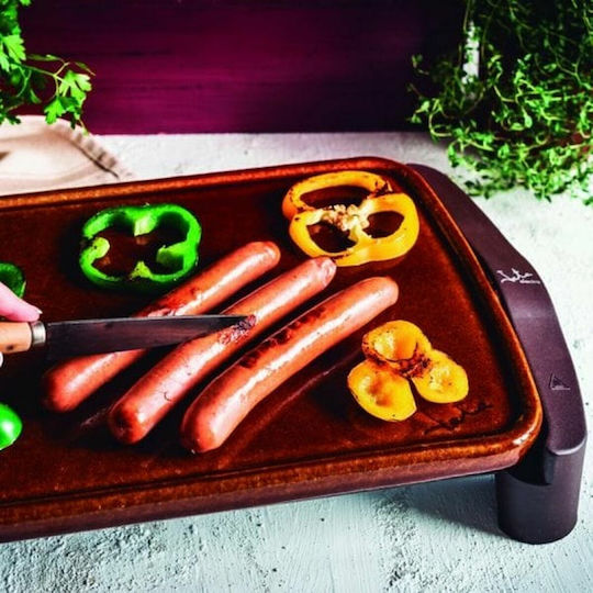 Jata Teppanyaki Grilling Plate with Adjustable Thermostat 1600W and Ceramic Coating 46x28cm.