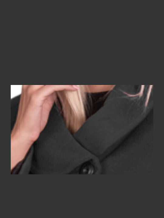 Große Größen Damenmäntel Grau Velours Linien Alpha Plus Size