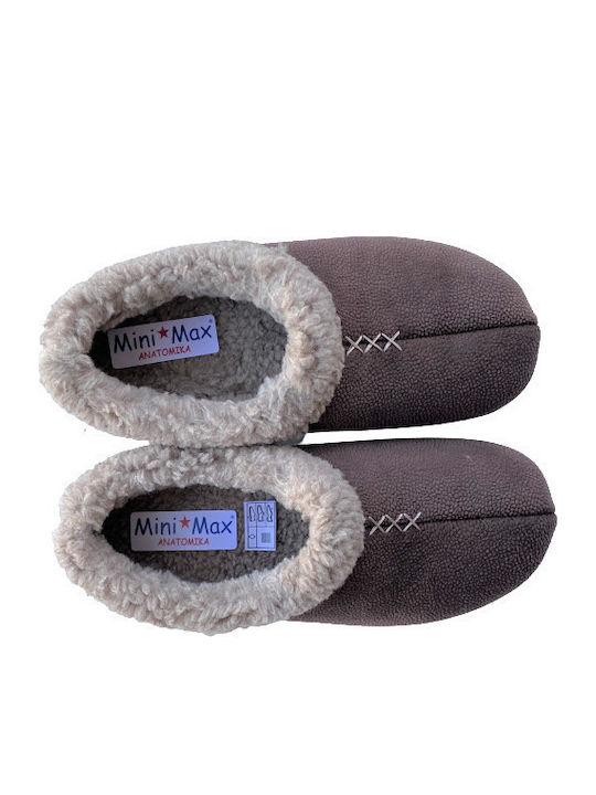 Mini Max Women's Closed-Toe Slipper Fur Brown 289994