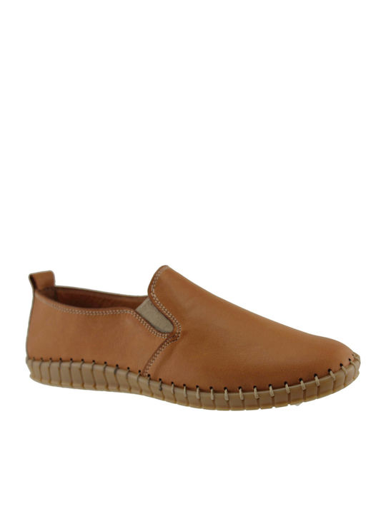 Road Shoes Women's Moccasins Leather 17113n Camel