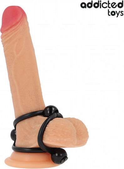 Addicted Toys Inel Pentru Penis Din Silicon Negru