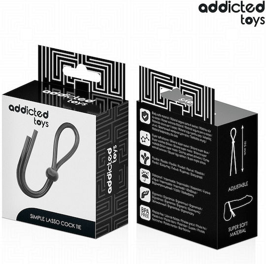 Addicted Toys Inel Pentru Penis Din Silicon Negru