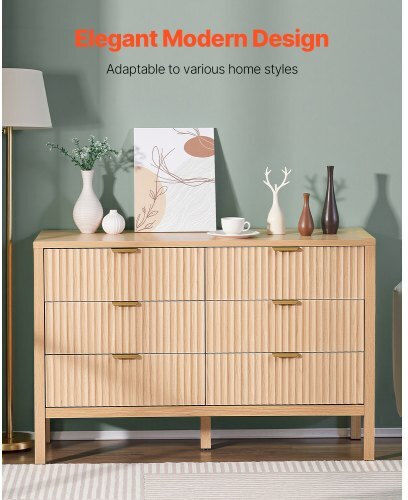 Συρταριέρα Κρεβατοκάμαρας aus Holz & Metall mit 6 Schubladen Braun 119.9x39.9x78.7cm Συρταριέρα Κρεβατοκάμαρας aus Holz & Metall mit 6 Schubladen Braun 119.9x39.9x78.7cm