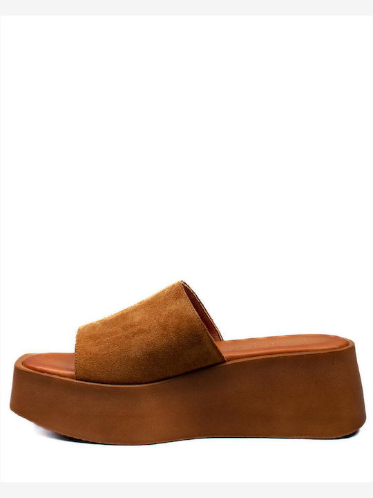 Damenplattformen Mules Zakro Collection 0028 Tabac Braun