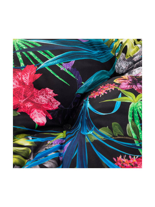 Garden Chair Cushion with Backrest Multicolour Leaf